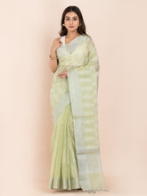 KAVVYA  MINT GREEN ORGANZA TISSUE SAREE
